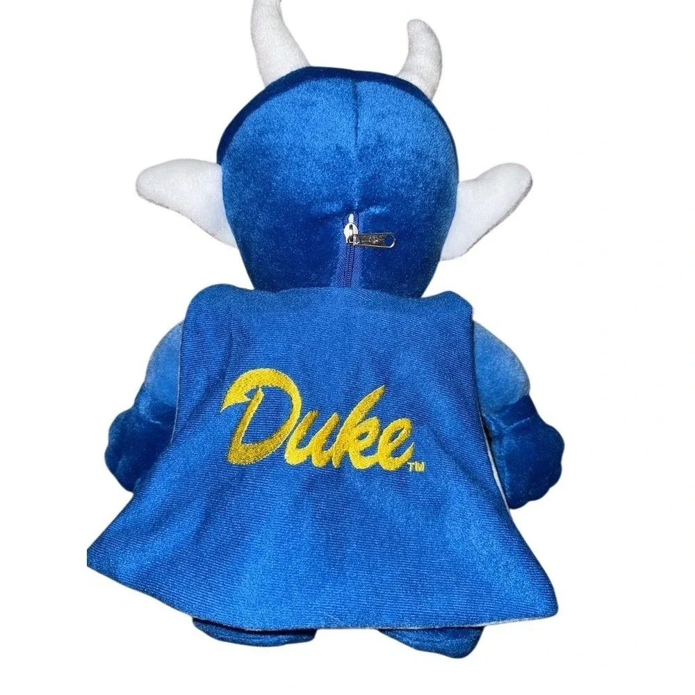 Duke Blue Devils Mascot Plush Blue w/ Cape Sound Button 12
